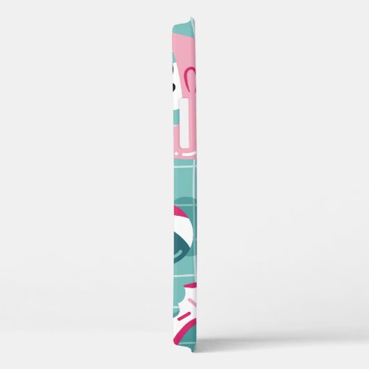 Honden met zwembaddrijvers,  dessin. Case-Mate iPhone case (Achterkant / Rechts)