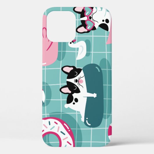 Honden met zwembaddrijvers, dessin. Case-Mate iPhone case (Achterkant)