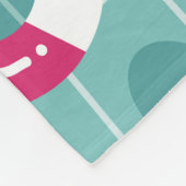 Honden met zwembaddrijvers, dessin. fleece deken (Hoek)