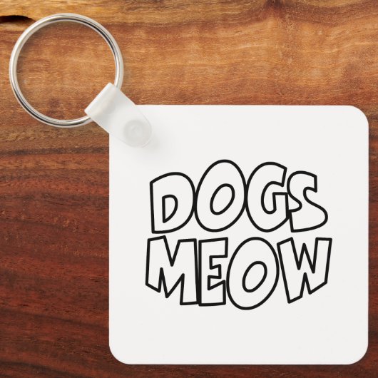 Honden miauwen sleutelhanger (Voorkant)