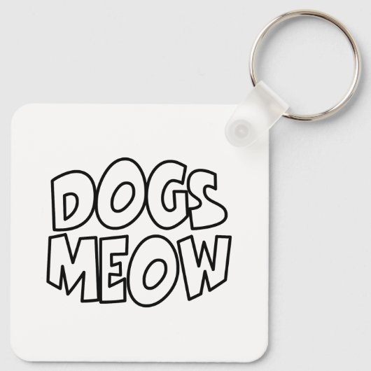 Honden miauwen sleutelhanger (Achterkant)