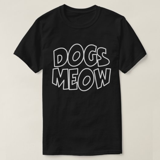 Honden miauwen t-shirt (Design voorkant)