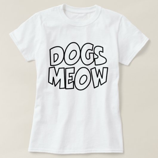 Honden miauwen t-shirt (Design voorkant)