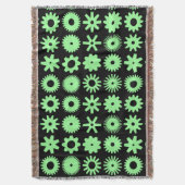 Honden - Mint Green op zwart Deken (Voorkant Verticaal)