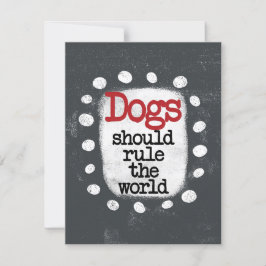 Honden moeten het Wenskaart regeren Kaart