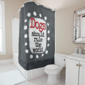 Honden moeten het werelddouchegordijn besturen douchegordijn (In situ)