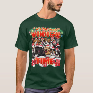 Honden Mooie en zachte Kerst Decoratie retro T-shirt