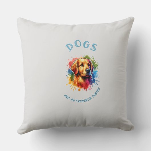 Honden motief kussen (Achterkant)