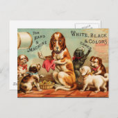 Honden naaien briefkaart (Voorkant / Achterkant)