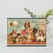 Honden naaigarens Briefkaart (Staand voorkant)