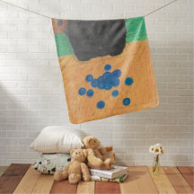 Honden neus en blauwe deken