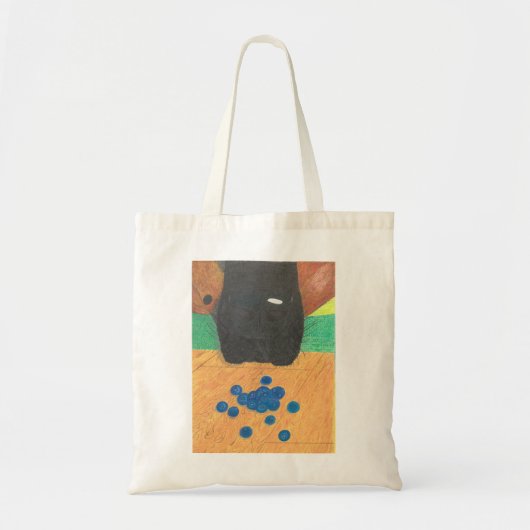 Honden neus en bosbessen tas (Voorkant)