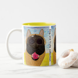 Honden neus en framboos Twee-tinten koffiemok Tweekleurige Koffiemok
