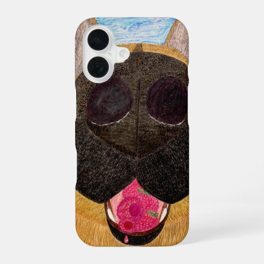 Honden neus en frambozen telefoonhoesje iPhone 16 hoesje (Achterkant)