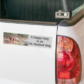 Honden niet in een ketting gelegd bumpersticker (Op Truck)