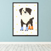 Honden nursery decor canvas afdruk (Insitu (Houten vloer))