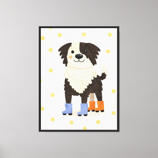 Honden nursery decor canvas afdruk (Voorkant)