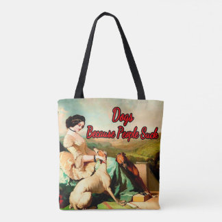 Honden omdat de mensen door Alfred De Dreux zijn g Tote Bag