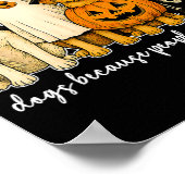 Honden Omdat Mensen Eng Grappig Halloween Hond Poster (Hoek)
