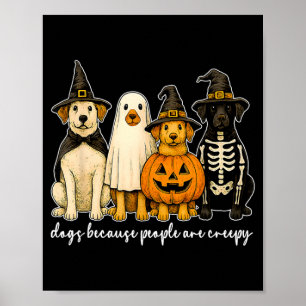 Honden Omdat Mensen Eng Grappig Halloween Hond Poster