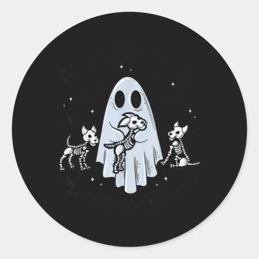 Honden Omdat Mensen Eng Grappig Spook Ronde Sticker (Voorkant)