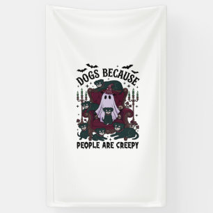 Honden Omdat Mensen Eng Halloween Geest Goth Spandoek