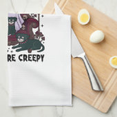 Honden Omdat Mensen Eng Halloween Geest Goth Theedoek (Quarter Fold)