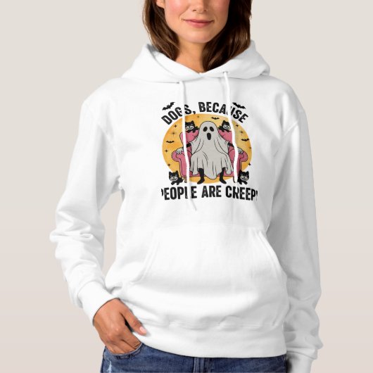 Honden Omdat Mensen Eng Zijn Hoodie (Voorkant)
