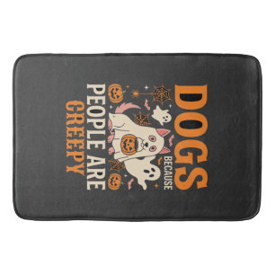 Honden Omdat Mensen Enge Halloween Geest Badmat