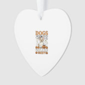 Honden Omdat Mensen Enge Halloween Geest Hond Ornament (voorkant)