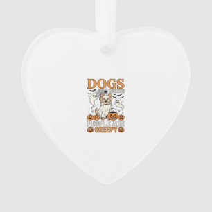Honden Omdat Mensen Enge Halloween Geest Hond Ornament