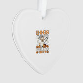 Honden Omdat Mensen Enge Halloween Geest Hond Ornament (voorkant)
