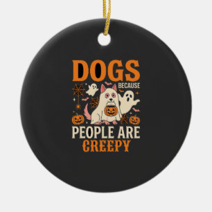 Honden Omdat Mensen Enge Halloween Geest Keramisch Ornament