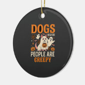 Honden Omdat Mensen Enge Halloween Geest Keramisch Ornament (Links)