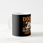 Honden Omdat Mensen Enge Halloween Geest Koffiemok (Voorkant links)