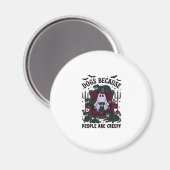 Honden Omdat Mensen Enge Haloween Geest Goth Magneet (Voorkant / Achterkant)
