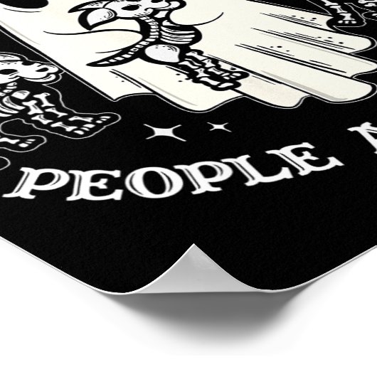 Honden omdat mensen griezelig grappig spook hallow poster (Hoek)