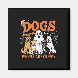 Honden omdat mensen griezelig grappige Halloween-h Magneet