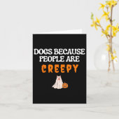 Honden Omdat Mensen Griezelig Grappige Hond Geest  Kaart (Gele Bloem)