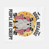 Honden omdat mensen griezelig zijn fleece deken (Voorkant (Horizontaal))