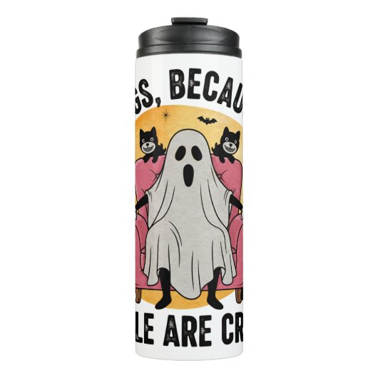 Honden omdat mensen griezelig zijn thermosbeker (Voorkant)