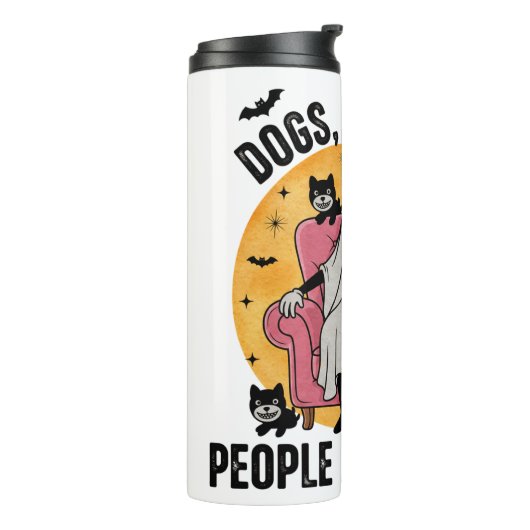 Honden omdat mensen griezelig zijn thermosbeker (Gedraaid links)