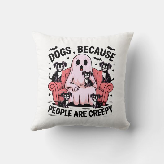 Honden omdat mensen griezelige, grappige spookhond kussen (Achterkant)
