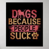 Honden omdat mensen oplikken poster (Voorkant)