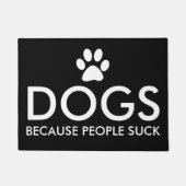 Honden omdat mensen pokken afdrukken deurmat (Voorkant)