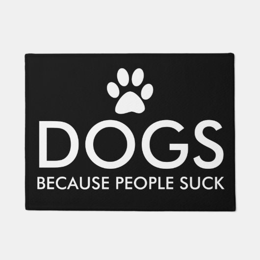 Honden omdat mensen pokken afdrukken deurmat (Voorkant)