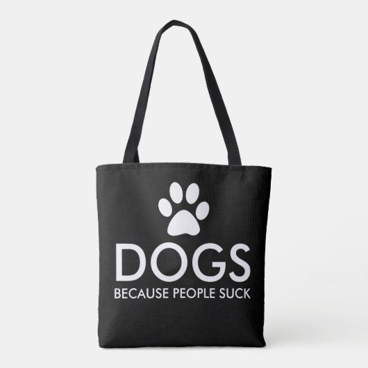 Honden omdat mensen pokken afdrukken tote bag (Achterkant)