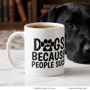 Honden Omdat Mensen Sucken Grote Koffiekop