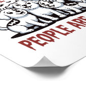 Honden omdat mensen zijn griezelig Halloween Poster (Hoek)