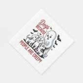 Honden omdat mensen zijn griezelig Halloween Servet (Hoek)